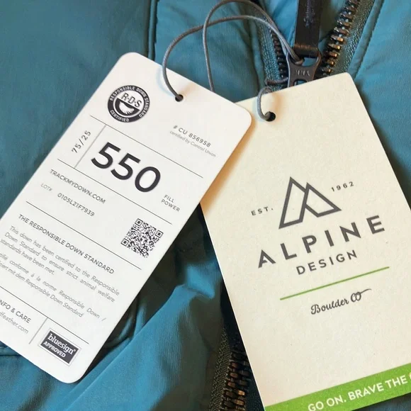 ALPINE DESIGN. Women's Teal Dream Puff Shortie Jacket. Various Sizes. - Picture 7 of 11